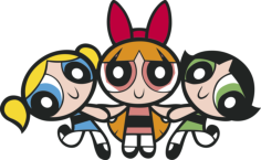 Powerpuff Girls 2 Simple Line Art Svg, Free Vectors File